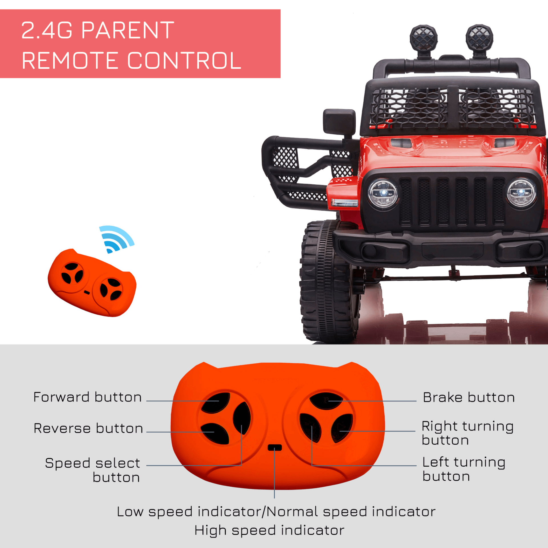 12V Kids Electric Ride On Car - Off-road Fun, Explore adventure with a 12V Kids Ride On Car Truck. Features remote control, LED lights, & suspension wheels for safe off-road fun.