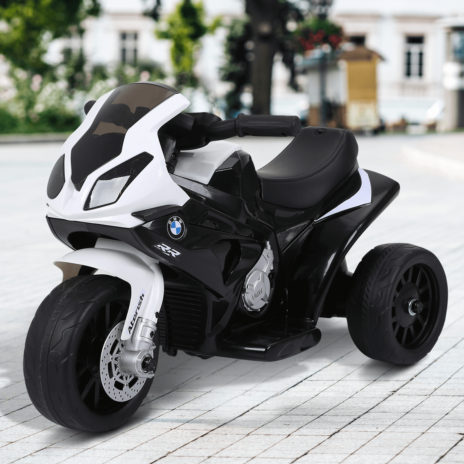 Electric Kids Ride On Motorcycle BMW S1000RR, Stylish Electric Kids Ride On Motorcycle BMW S1000RR in black with headlights, music, and 6V battery. Perfect for young riders.