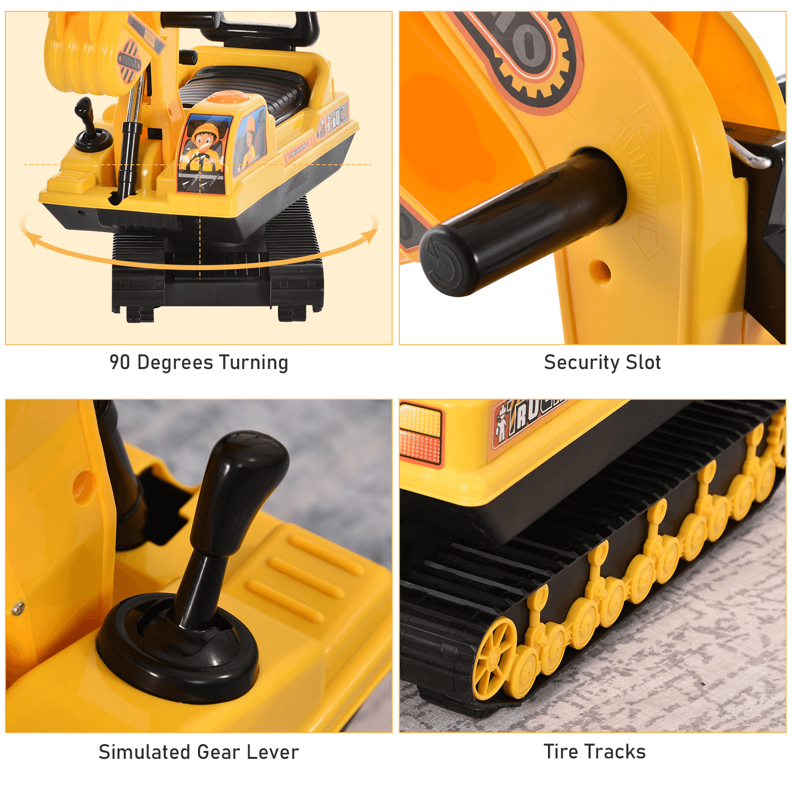 Kids Ride On Digger Excavator Toy, 2-in-1, Enjoy a 2-in-1 toddler toy combining a ride-on digger with a walker. Features storage basket and safety designs. Perfect for kids age 3+.