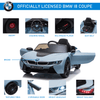 Blue BMW I8 Kids Ride On Car 6V - Electric Toy, Get your kids the thrill of the road with a BMW I8 Coupe Electric Ride On. A safe, adventurous ride perfect for 3-8 years. Sleek design & secure fun.