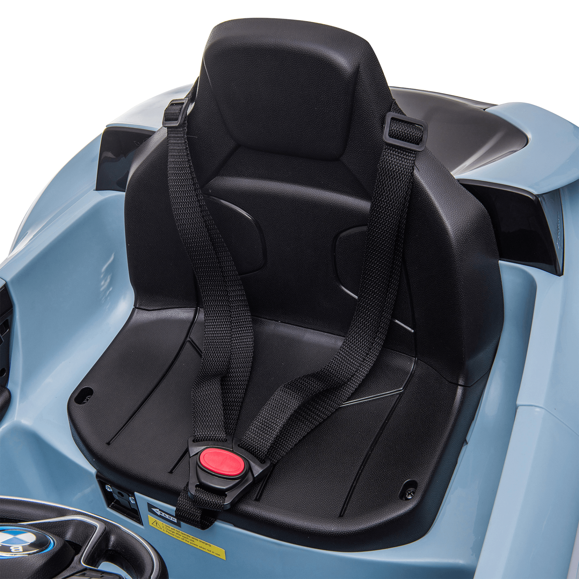 Blue BMW I8 Kids Ride On Car 6V - Electric Toy, Get your kids the thrill of the road with a BMW I8 Coupe Electric Ride On. A safe, adventurous ride perfect for 3-8 years. Sleek design & secure fun.