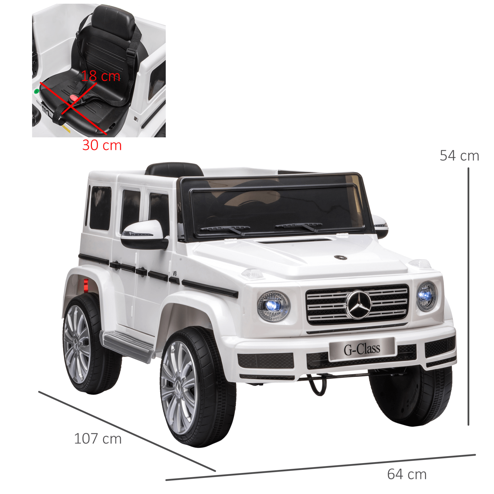 Mercedes Benz G500 Kids Electric Ride On Car, Give your child luxury fun with the Mercedes Benz G500 Kids Electric Ride-On. Perfect for 3-8yrs with realistic design & 12V power for endless adventures.