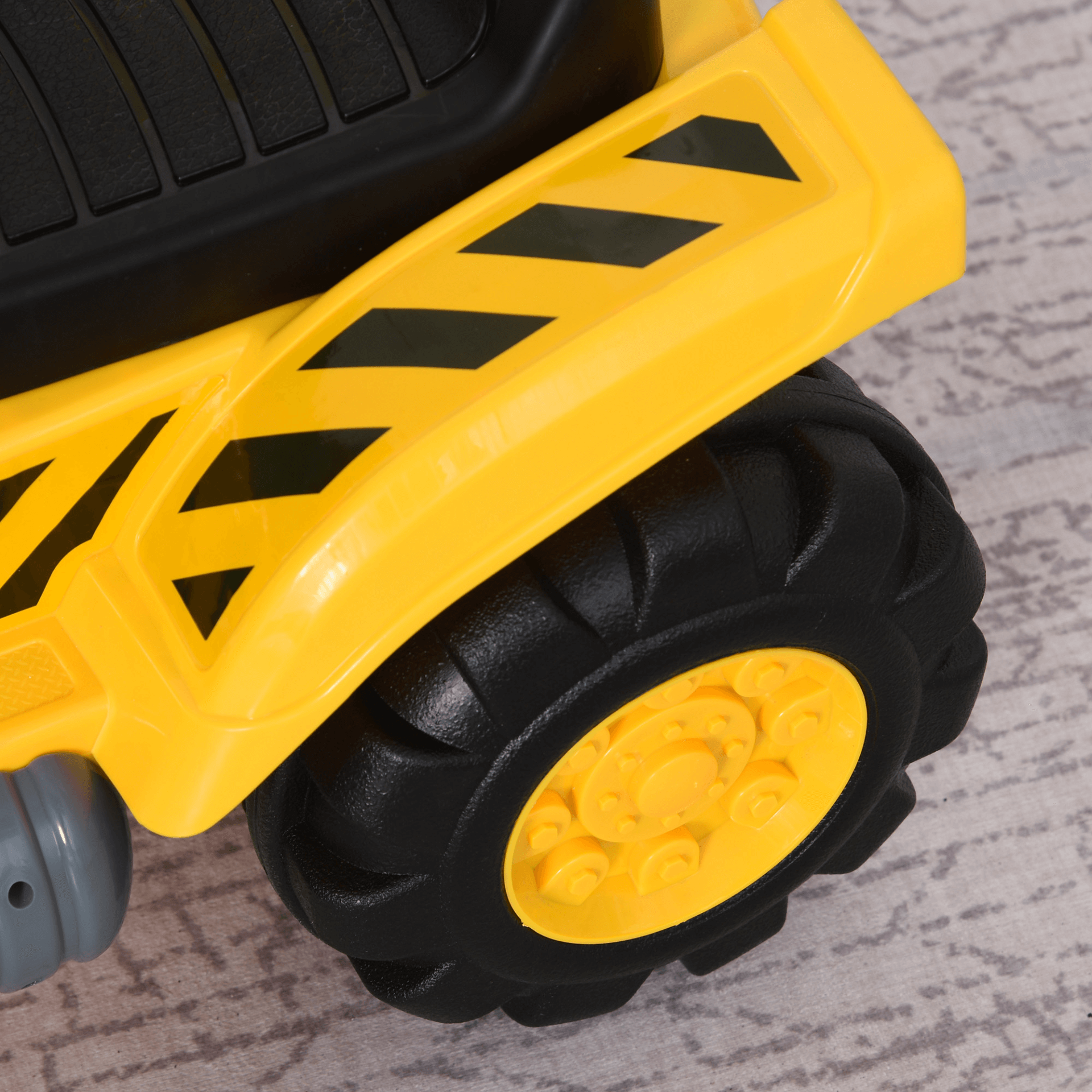 HOMCOM Kids Ride On Excavator Digger - 3-in-1 Fun, Discover the HOMCOM Kids Excavator Digger! A 3-in-1 toy for endless imaginative play with ride-on, construction, and basketball options.