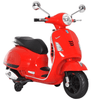 6V Kids Electric Vespa Motorcycle - Red, Officially licensed 6V Kids Vespa Ride-On Motorbike with MP3 music, LED lights, & foot pedal accelerator; perfect for kids aged 3-6. Safe & thrilling!