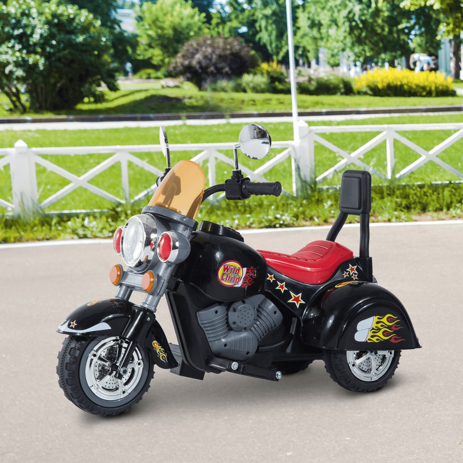 Kids Electric Motorbike 6V Ride On Toy - Safe & Fun, Unleash fun & safety with our 6V Kids Electric Motorbike. Perfect for ages 3-6, this black ride-on toy ensures a stable, thrilling adventure.