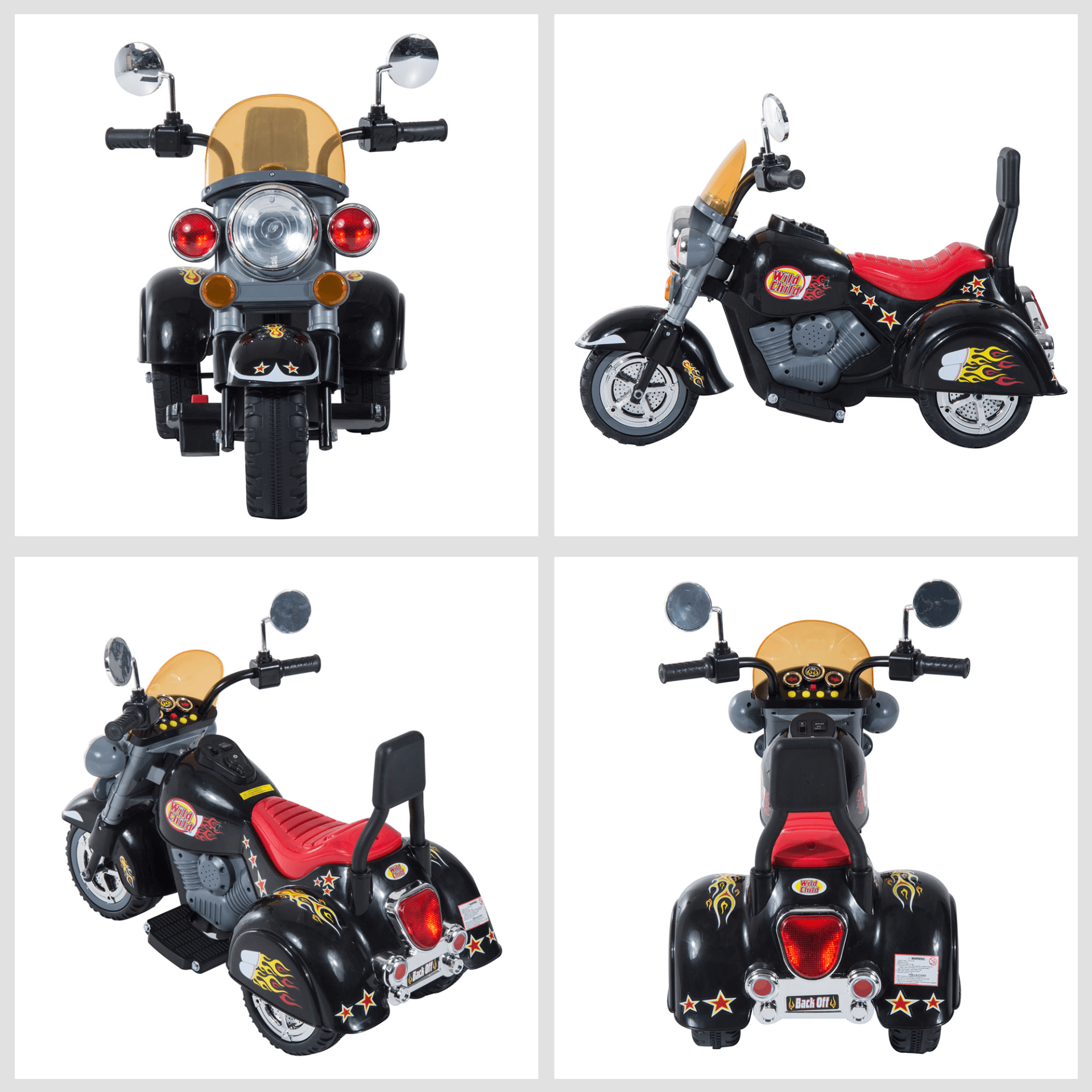 Kids Electric Motorbike 6V Ride On Toy - Safe & Fun, Unleash fun & safety with our 6V Kids Electric Motorbike. Perfect for ages 3-6, this black ride-on toy ensures a stable, thrilling adventure.