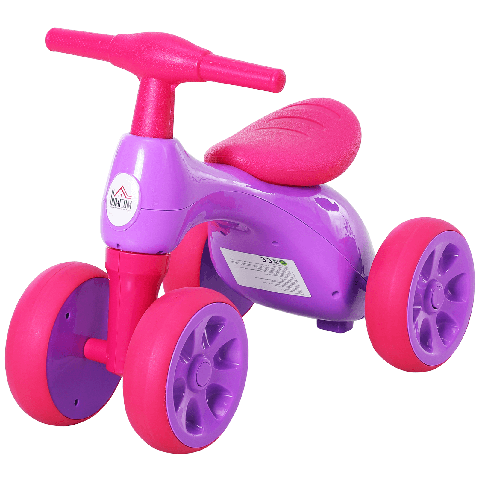 Baby Balance Bike Toddler Training Walker | Violet Fuchsia, Boost balance and coordination with this fun Baby Balance Bike for toddlers. Safety-oriented design with smooth rubber wheels and a storage bin. Perfect gift!