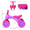 Baby Balance Bike Toddler Training Walker | Violet Fuchsia, Boost balance and coordination with this fun Baby Balance Bike for toddlers. Safety-oriented design with smooth rubber wheels and a storage bin. Perfect gift!