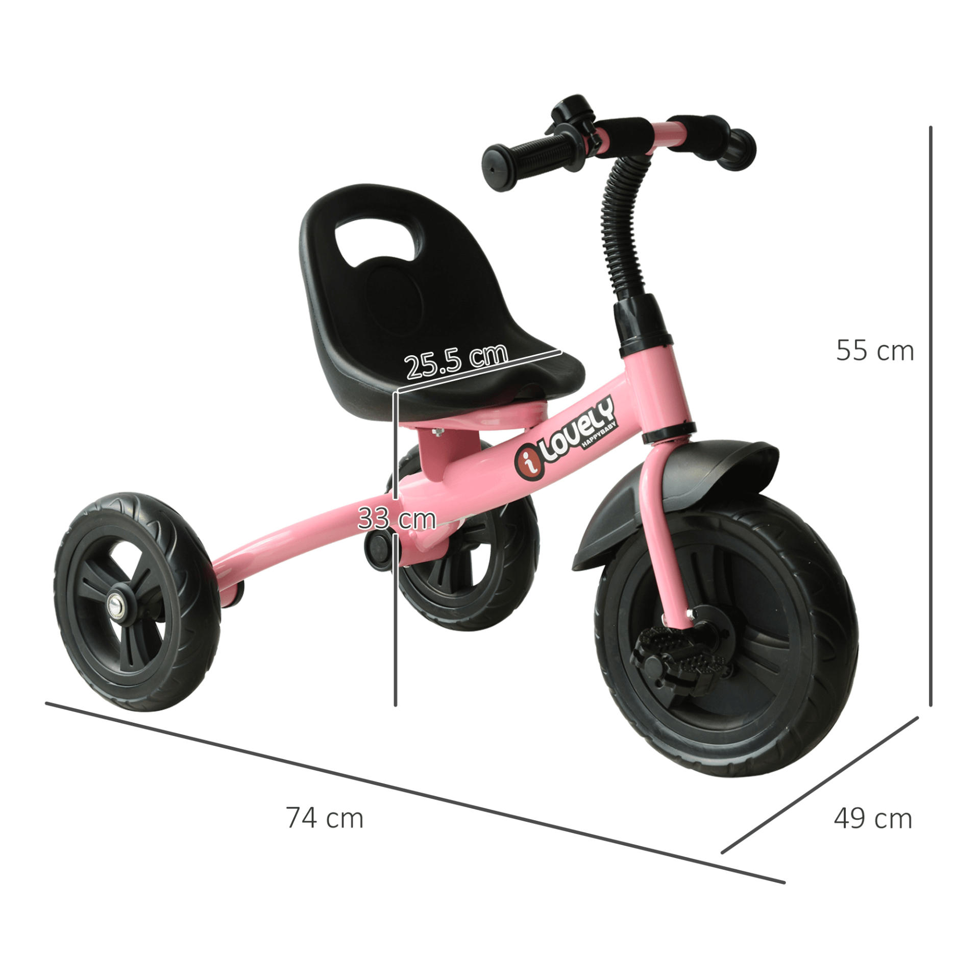 Pink Toddler Tricycle - Safe & Fun for Kids, Discover the joy of riding with our pink toddler tricycle. Sturdy and adjustable, it's the perfect choice for your child's safe exploration.