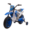 12V Kids Electric Motorbike Ride-On Toy - Blue, Safe & fun 12V electric motorbike for ages 3-5. Features training wheels and vibrant blue color for an adventurous ride.