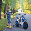 12V Kids Electric Motorbike Ride-On Toy - Blue, Safe & fun 12V electric motorbike for ages 3-5. Features training wheels and vibrant blue color for an adventurous ride.