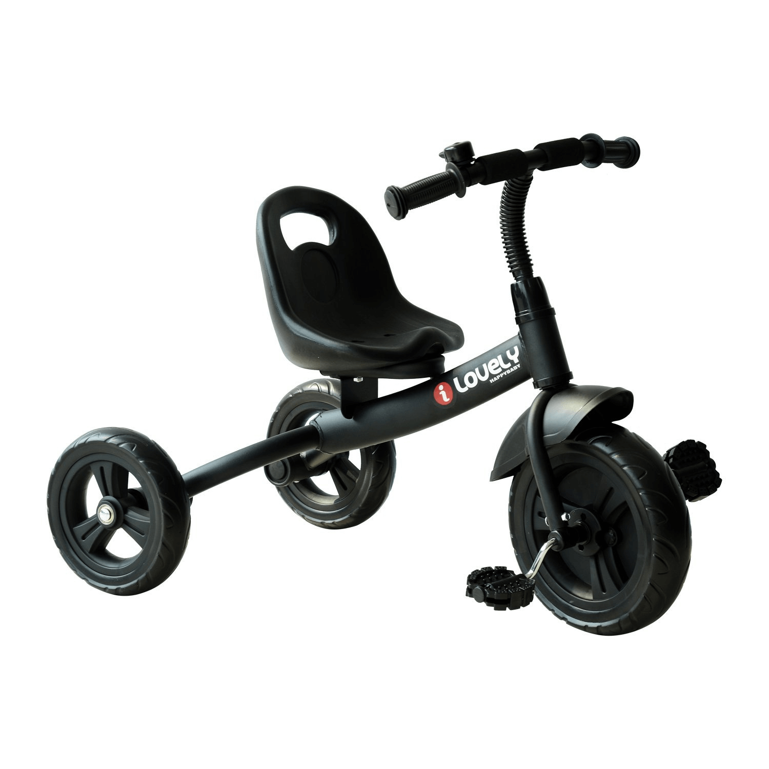 Toddler Tricycle - Durable Metal Frame (Black), Introduce your child to riding fun with our adjustable seat tricycle. Durable metal frame and splash guard for safety. Perfect for kids over 18 months.