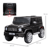 12V Kids Mercedes Benz G500 Ride On Car - Black, Stylish 12V Mercedes Benz G500 ride-on car for kids, featuring 2 motors, remote control, and realistic details. Perfect for outdoor fun!