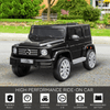 12V Kids Mercedes Benz G500 Ride On Car - Black, Stylish 12V Mercedes Benz G500 ride-on car for kids, featuring 2 motors, remote control, and realistic details. Perfect for outdoor fun!