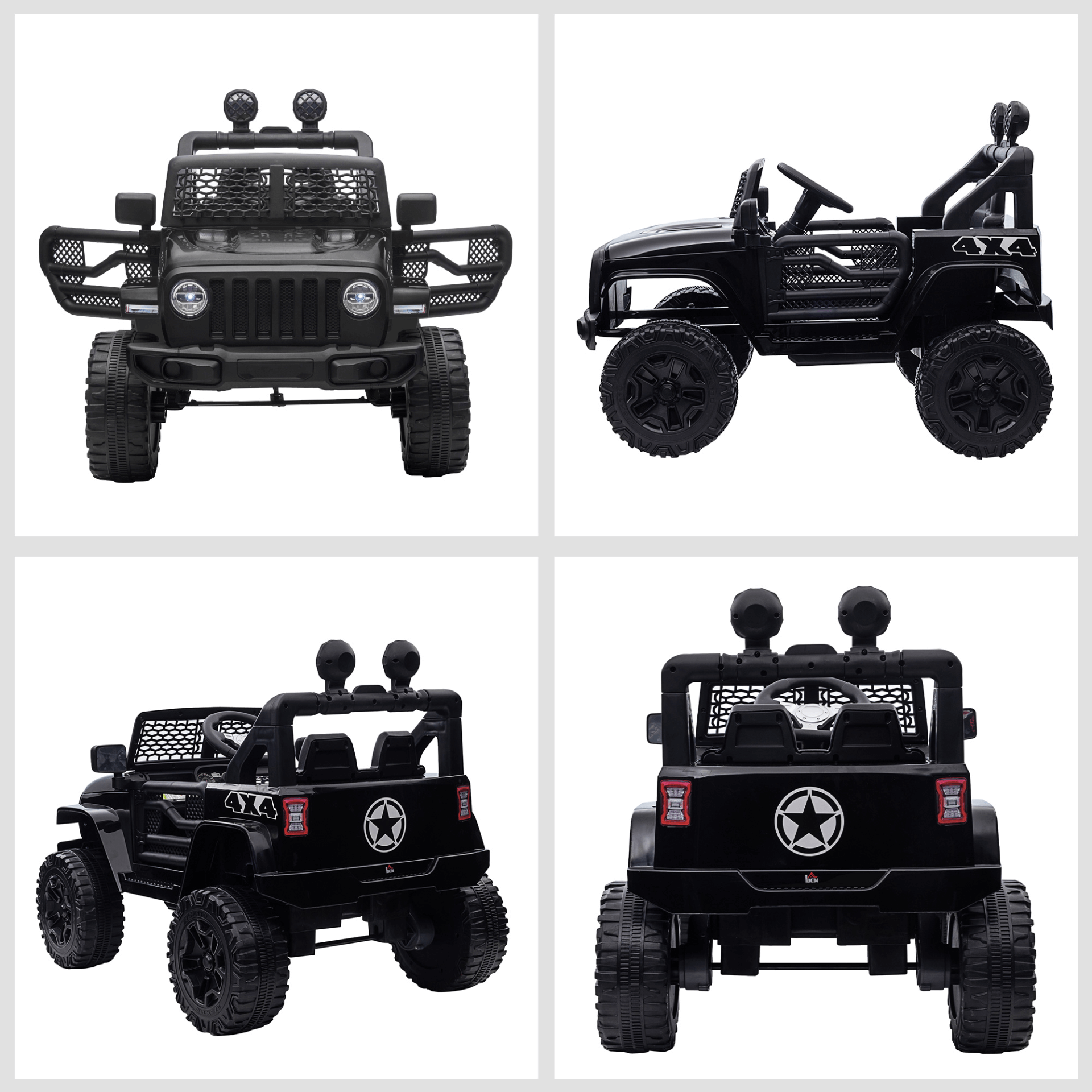 12V Electric Kids Ride On Car Truck - Black SUV, Discover the adventure with our 12V Battery-Powered Ride On Car Truck. Safe, durable SUV fun for kids aged 3-6. Perfect off-road toy!