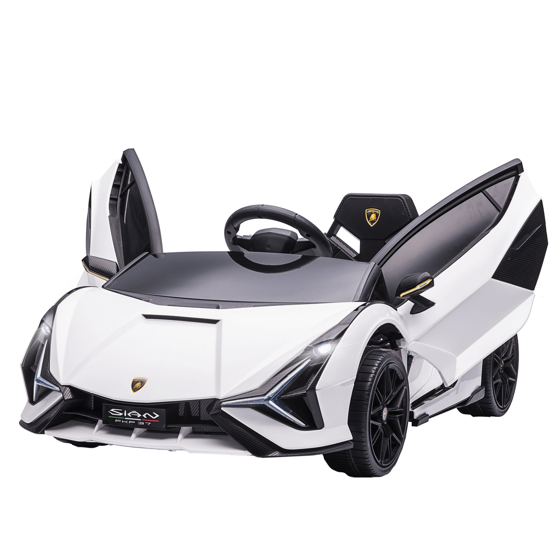 12V Licensed Lamborghini Sian Kids Electric Car, Discover the thrill of the 12V Lamborghini Sian Kids Electric Car. Dual motors, remote control, and LED lights ensure an exciting, immersive experience.