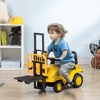 HOMCOM Kids Forklift Truck Toy for 3-4 Year Olds, Ignite your child's creativity with the HOMCOM Ride-On Forklift—featuring realistic sounds and functional fork for endless fun!