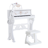 37 Keys Kids Piano with Microphone & Stool, Spark your child's musical talents with the HOMCOM 37 Keys Kids Piano. Includes a microphone and stool for endless fun and learning. Perfect for little hands.