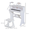 37 Keys Kids Piano with Microphone & Stool, Spark your child's musical talents with the HOMCOM 37 Keys Kids Piano. Includes a microphone and stool for endless fun and learning. Perfect for little hands.