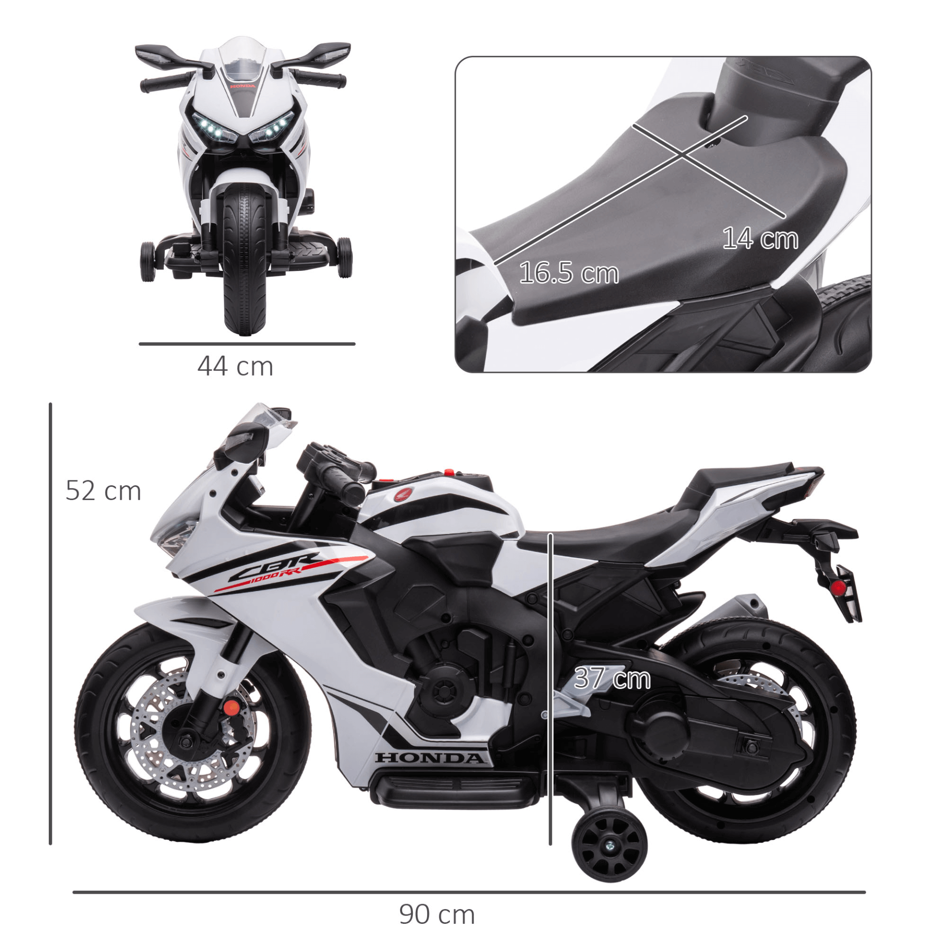 Honda 6V Kids Electric Motorbike - Safe, Fun Ride, Ages 3-5, Discover the Honda Licensed 6V Kids Electric Motorbike with headlights, music, and safety features. Ideal ride-on motorcycle for kids aged 3-5.