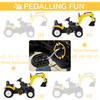 Pedal Digger Ride-on Toy for Kids - Yellow, Ignite creativity with this pedal digger toy, featuring realistic digging action for kids aged 3-6. Perfect for pretend play and skill development.