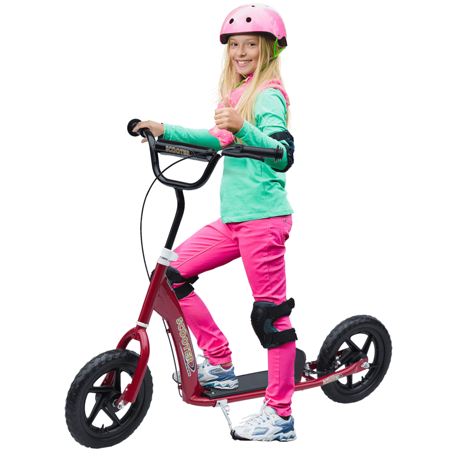 HOMCOM Teen Stunt Scooter - Red, 12