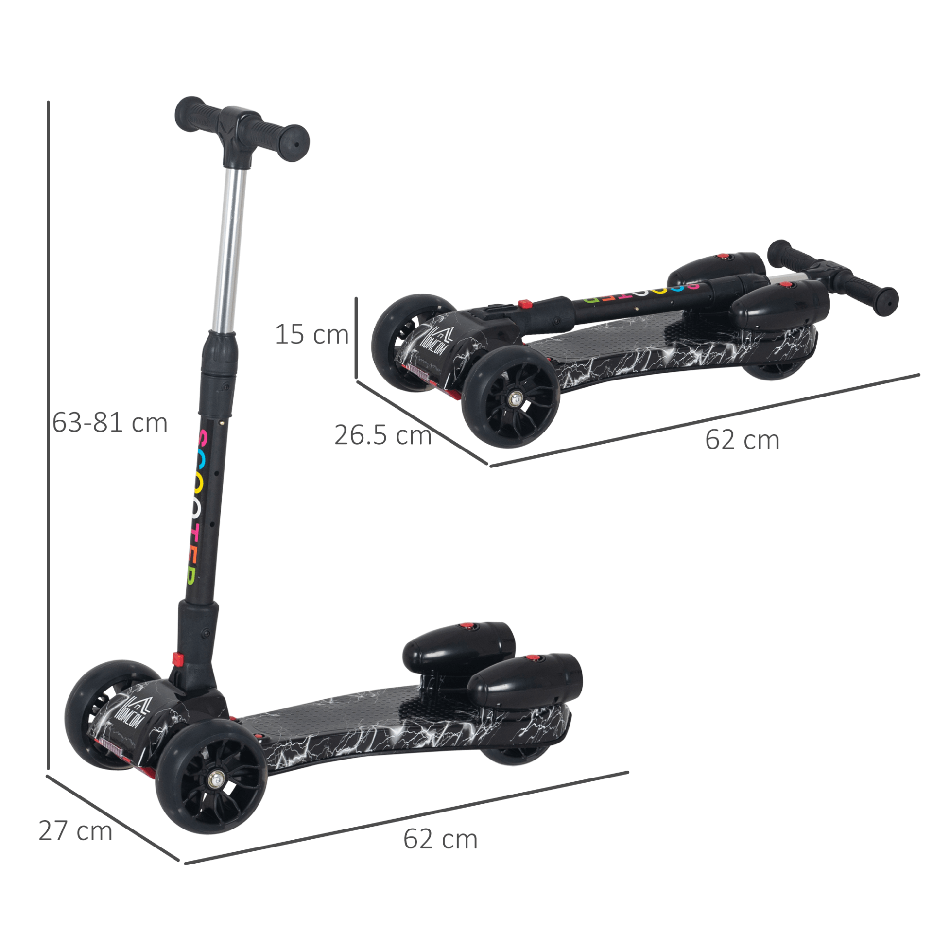 3-Wheel Kids Scooter - Adjustable & Fun Design, Discover the ultimate fun with our 3-Wheel Kids Scooter featuring adjustable height, flashing wheels, music, and water spray. Perfect for ages 3-8.