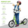 HOMCOM Teen Stunt Scooter - Safe & Fun for Kids, Discover the HOMCOM Teen Kids Stunt Scooter with adjustable handlebars and double brakes for safe outdoor adventures!