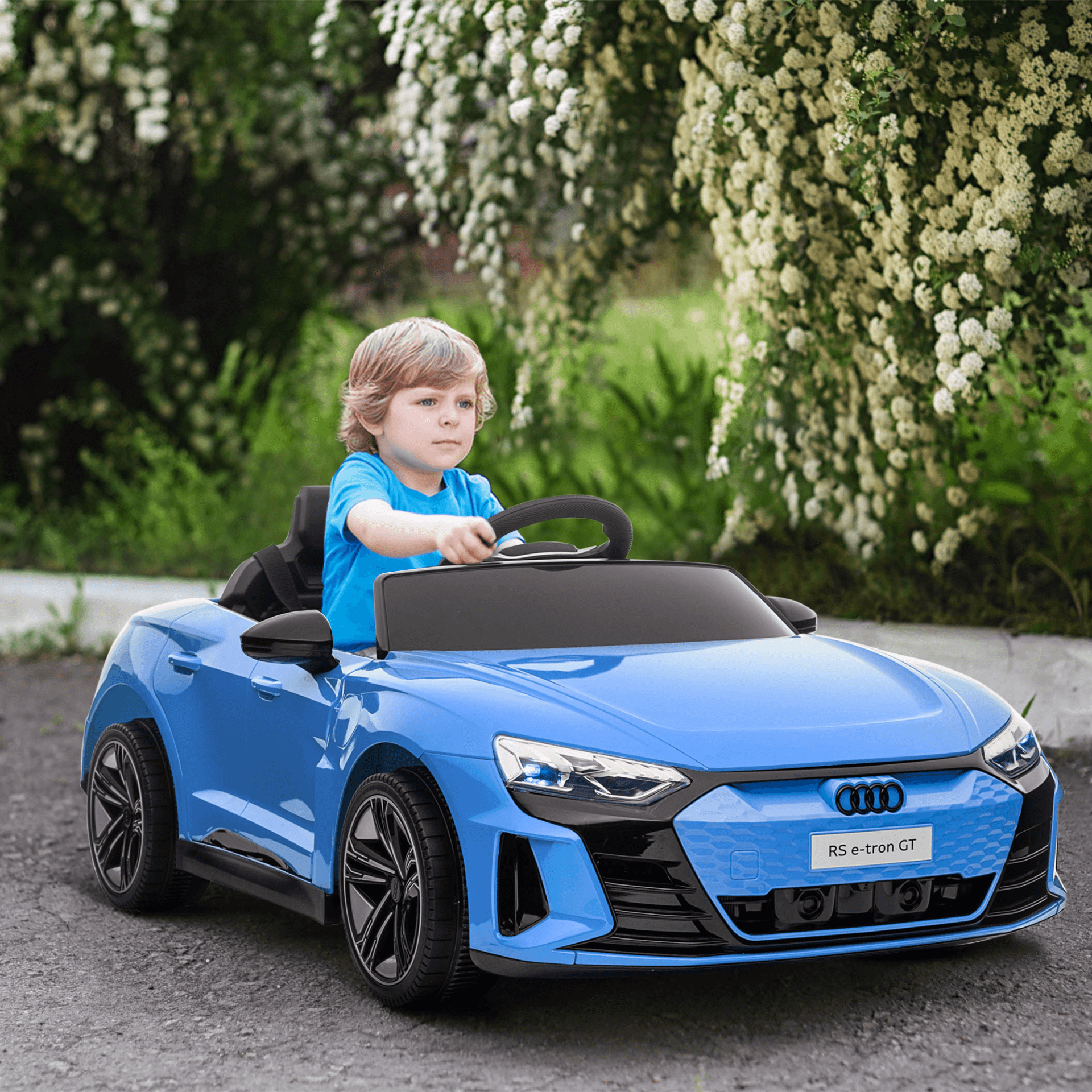 Audi RS e-tron GT Kids Ride-On Car - 12V, Blue, Discover the Audi RS e-tron GT ride-on car for kids aged 3-5. Enjoy remote control, lights, music, and safe fun. Perfect battery-powered toy!