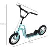 Teens' HOMCOM Stunt Scooter with Adjustable Handlebar, Unlock thrilling stunts with HOMCOM's Teen Stunt Scooter. Perfect for tricks, with adjustable handlebar & robust rubber tyres for adventurous kids.