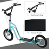 Teens' HOMCOM Stunt Scooter with Adjustable Handlebar, Unlock thrilling stunts with HOMCOM's Teen Stunt Scooter. Perfect for tricks, with adjustable handlebar & robust rubber tyres for adventurous kids.