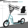 Teens' HOMCOM Stunt Scooter with Adjustable Handlebar, Unlock thrilling stunts with HOMCOM's Teen Stunt Scooter. Perfect for tricks, with adjustable handlebar & robust rubber tyres for adventurous kids.