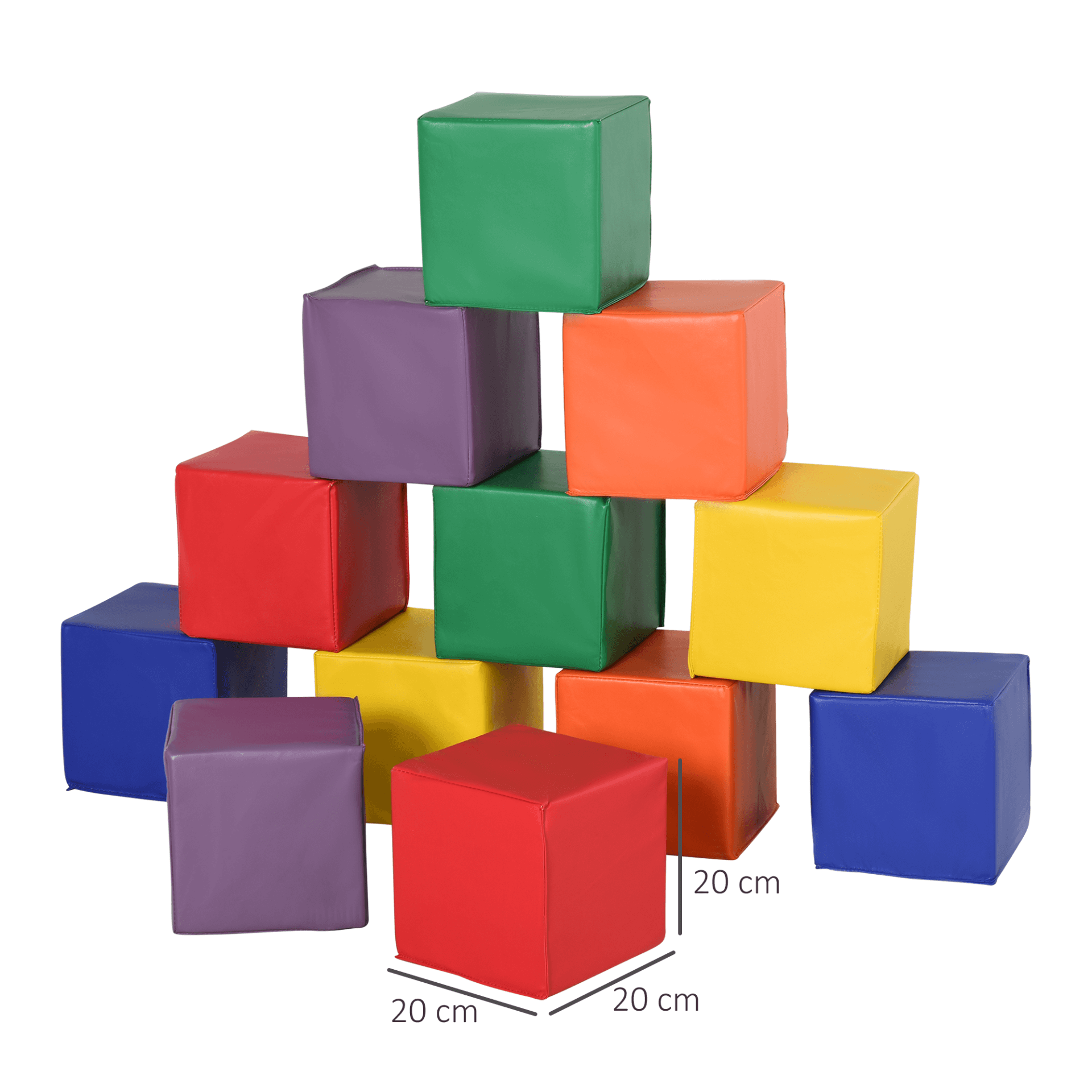 12 Piece Soft Play Foam Blocks Set for Kids, Versatile 12-piece foam play set for toddlers. Ideal for climbing, crawling, and educational activities in homes, daycares, and classrooms. Safe and fun!