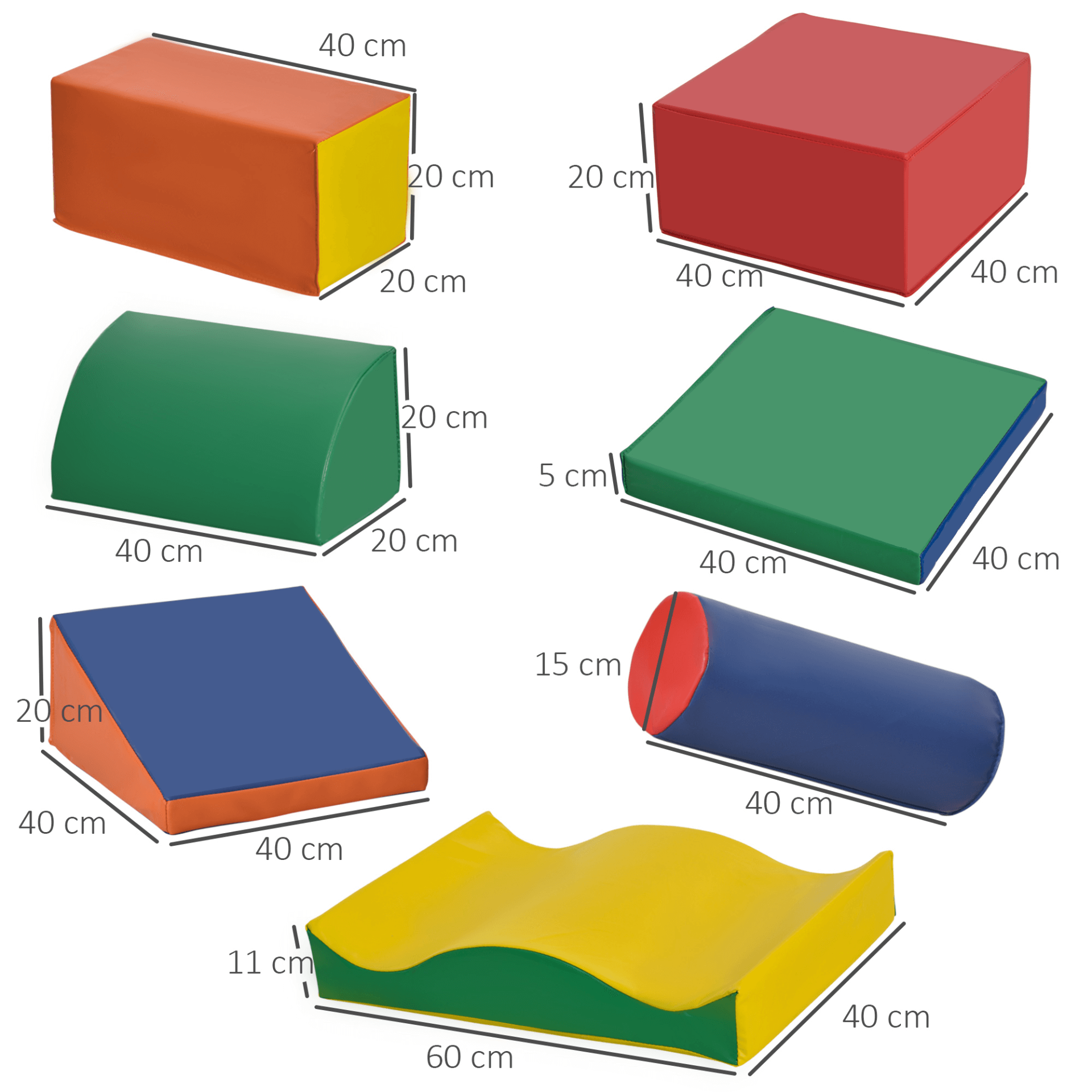 7 Piece Climb and Crawl Soft Foam Play Set for Toddlers, Introduce fun & creativity with our educational, safe 7-piece soft foam blocks. Perfect for playrooms, daycare, schools, & special needs classrooms.