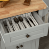 Grey Rolling Kitchen Island Trolley - Modern & Mobile, Discover HOMCOM's Grey Rolling Kitchen Island Trolley with a sleek modern design, rubber wood top, and ample storage. Perfect blend of style and functionality.