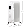 HOMCOM 1630W Digital Oil Filled Radiator - Portable Heater, Stay warm with the HOMCOM 1630W heater featuring adjustable settings, LED display, and remote control for ultimate comfort and safety.