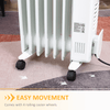 HOMCOM 1630W Digital Oil Filled Radiator - Portable Heater, Stay warm with the HOMCOM 1630W heater featuring adjustable settings, LED display, and remote control for ultimate comfort and safety.