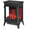 HOMCOM Electric Fireplace Stove - LED Flame, 3-Sided Glass, Enjoy cozy warmth with the HOMCOM Electric Fireplace. LED flames, overheat protection, and sleek design make it perfect for any space.