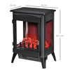 HOMCOM Electric Fireplace Stove - LED Flame, 3-Sided Glass, Enjoy cozy warmth with the HOMCOM Electric Fireplace. LED flames, overheat protection, and sleek design make it perfect for any space.