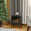 Electric Fireplace Stove - Freestanding Heater, Black, Enjoy a cozy atmosphere with a realistic flame effect. Adjustable temperature control and overheat protection, 1800-2000W. Perfect for any room.