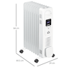 HOMCOM 2180W Digital Oil Filled Radiator - 9 Fin Heater, Stay warm this winter with the HOMCOM 2180W heater. Adjustable, remote-controlled, and energy-efficient for your cozy comfort.