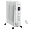 HOMCOM 2720W Oil Filled Radiator - 11 Fin Electric Heater, Stay warm with the HOMCOM 2720W heater featuring a timer, remote control, and safety features for ultimate comfort this winter.