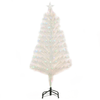 4ft Prelit White Christmas Tree with Fiber Optic LED Lights, Elegant 4ft prelit white Christmas tree with multi-color LED lights and sturdy base. Perfect festive centerpiece with lush branches and pre-programmed lights.