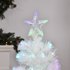 4ft Prelit White Christmas Tree with Fiber Optic LED Lights, Elegant 4ft prelit white Christmas tree with multi-color LED lights and sturdy base. Perfect festive centerpiece with lush branches and pre-programmed lights.