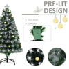 HOMCOM 4ft Pre-Lit Christmas Tree with Star Topper, Illuminate your holidays with our 4ft Christmas tree, featuring 130 LED lights and a stunning star topper for festive cheer.