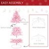 6FT Pink Artificial Christmas Tree - Vibrant Holiday Decor, Celebrate in style with our 6FT Pink Artificial Christmas Tree. Perfect for home, office, or parties. Easy automatic setup!