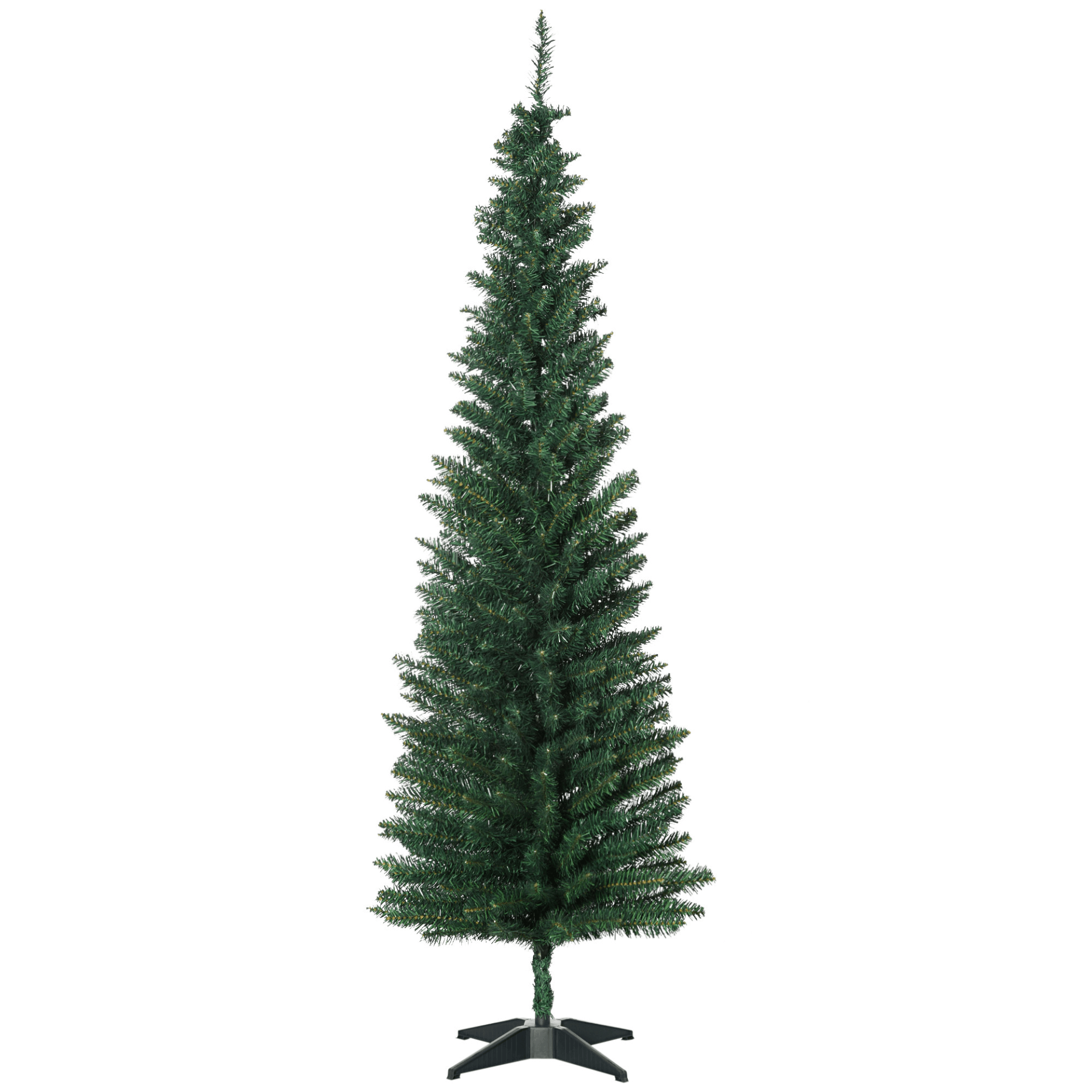 6FT Slim Pine Christmas Tree - Realistic & Sturdy Stand, Elevate your holiday decor with this 6FT artificial pine pencil slim Christmas tree. Realistic tips and a durable stand ensure lasting holiday cheer.