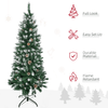 5 Ft Snowy Artificial Christmas Tree with Pine Cones, Bring winter's magic indoors with our 5 Ft Snow Christmas Tree, featuring realistic branches and pine cones. Perfect for creating a lush holiday atmosphere.