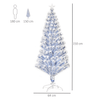 5FT Fibre Optic Christmas Tree with LED Lights, Celebrate with a 5FT Artificial Fibre Optic Christmas Tree. Pre-lit LED lights, easy to store. Elegant white & blue for your holiday decor.