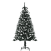 HOMCOM 5FT Snow-Dipped Christmas Tree with Star Topper, Elevate your festive decor with this 5FT artificial tree featuring snowy branches, white berries, and a removable stand. Perfect for indoor use!